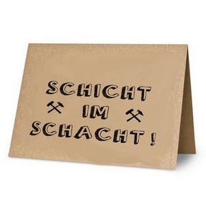 KLK3016 Klappkarte: Schicht im Schacht