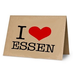 KLK3037 Klappkarte:I Love Essen