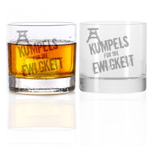 3001595 Trink, - Whiskyglas: Glück Auf - Schlägel & Eisen