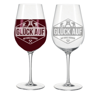 3002473 Weinglas: Glück Auf - Grubenlampe