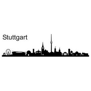 3785002 Wanddeko Skyline Stuttgart