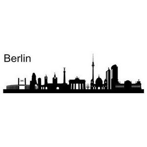 3785005 Wanddeko Skyline Berlin