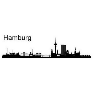 3785007 Wanddeko Skyline Hamburg