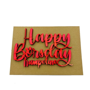 HPK3013 Postkarte:"Happy Börsday" silber, gelasert