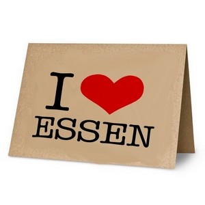 KLK3037 Klappkarte:I Love Essen