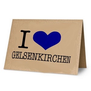 KLK3038 Klappkarte:I Love Gelsenkirchen