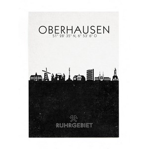 PK3101 Postkarte: Koordinaten Oberhausen