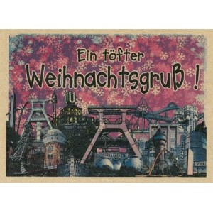 PK3300 Postkarte: "Frohe Weihnachten Essen - Zeche "