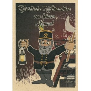 PK3301 Postkarte: "Fröhliche Weihnachten von deinem Kumpel!"