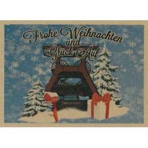 PK3302 Postkarte: "Frohe Weihnachten Essen - Zeche "