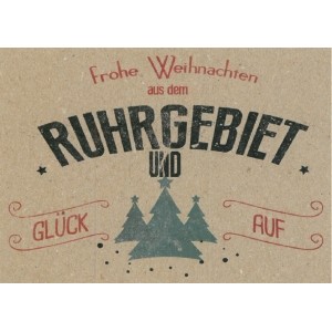 PK3313 Postkarte: Frohe Weihnachten aus dem Ruhrgebiet und Glück Auf