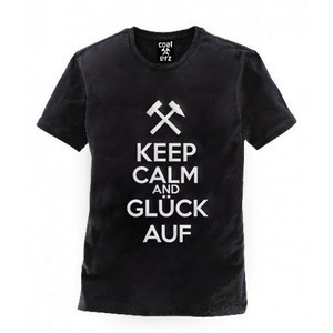 1410032 Schwarzes T-Shirt Mädels "Keep Calm"
