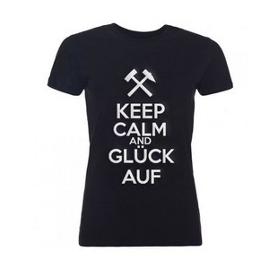 1410034 Schwarzes T-Shirt Mädels "Keep Calm"